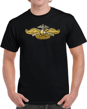 Load image into Gallery viewer, Navy - Badge - Fleet Marine Force (FMF) wo txt - Officer - 3D - Enhanced T Shirt
