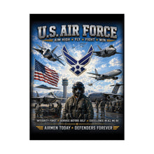 Load image into Gallery viewer, U.S. Air Force - Airmen Today, Defenders Forever - Tribute Matte Poster — "READY TO FIGHT"
