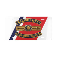 Load image into Gallery viewer, License Plate - USCG - Marine Safety - Auxiliary w txt - 3D - Enhanced
