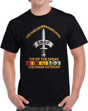 Load image into Gallery viewer, Army - Badge - LRRP - Tip of the Spear - Vietnam Vet w SVC - 3D - Enhanced T Shirt
