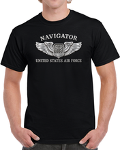 Load image into Gallery viewer, USAF - Navigator Badge - United States Air Force - 3D - Enhanced T Shirt
