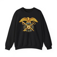 Load image into Gallery viewer, Crewneck Sweatshirt - Quartermaster Corps Branch Insignia - 3D - Enhanced
