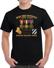 Load image into Gallery viewer, Army - Iraq War Veteran - 3rd Infantry Division - 3D - Enhanced T Shirt
