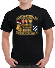 Load image into Gallery viewer, Army - Iraq War Veteran - Ribbon Bar - Map - SSI - 3rd Infantry Division - 3D - Enhanced T Shirt
