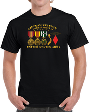 Load image into Gallery viewer, Army - Vietnam Vet - w Medals - VN - 1st Brigade, 5th Infantry Division (Mechanized) - 3D Enhanced X 300 T Shirt
