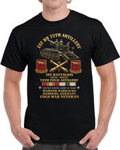 Load image into Gallery viewer, Army - 1st Bn 75th Artillery w M110 - Bamberg, Germany w COLD SVC - 3D - Enhanced T Shirt
