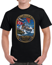 Load image into Gallery viewer, USS Pueblo Attack-Defense Commemorative Patch T Shirt
