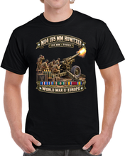 Load image into Gallery viewer, M114 155mm, Howitzer, Towed Artillery - World War II SVC - wo Background - 3D - Enhanced T Shirt
