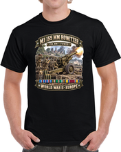 Load image into Gallery viewer, M1 155mm, Howitzer, Towed Artillery - World War II SVC - 3D - Enhanced T Shirt
