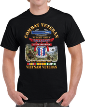 Load image into Gallery viewer, Army - Combat Veteran - 187th Infantry Regiment - Torii, Rakkasans, Let Valor Not Fail, English, Latin - Vietnam Veteran w Scene - 3D - Enhanced T Shirt
