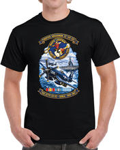 Load image into Gallery viewer, NAVY - VF 32  -White Lightnin - Fightin 32 - SSI - USS Leyte (CV32) - F4U-4 Corsair - Korea - 1950-1951- 3D - Enhanced T Shirt
