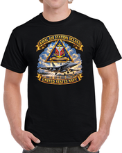 Load image into Gallery viewer, NAVY - Naval Air Station Oceana - Crest with Aircraft - United States Navy - 3D - Enhanced T Shirt
