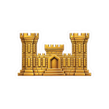 Load image into Gallery viewer, Kiss-Cut Stickers - Amy Corps of Engineers Branch Insignia - 3D -  Enhanced
