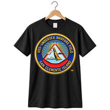 Load image into Gallery viewer, Navy - USS Undersea Warfare Field - San Clemente Island - Crest - 3D - Enhanced T Shirt
