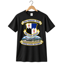 Load image into Gallery viewer, 52nd Fighter Wing - Shield - United States Air Force w scene and TM T Shirt

