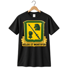 Load image into Gallery viewer, Army - 18th Cavalry Regiment - Swift and  Deadly - DUI - United States Army - wo Txt - 3D - Enhanced T Shirt
