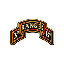 Load image into Gallery viewer, Kiss-Cut Stickers - Army - 3rd Ranger Battalion - Ranger Scroll - 3D - Enhanced
