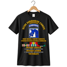 Load image into Gallery viewer, XVIII Airborne Corps Desert Storm Ribbons - 3D - Transparent T Shirt
