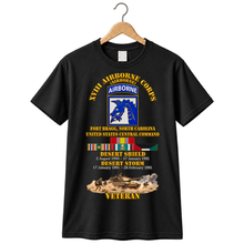 Load image into Gallery viewer, XVIII Airborne Corps Desert Storm Ribbons - with Scene - 3D - Transparent T Shirt
