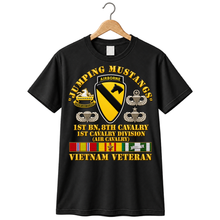 Load image into Gallery viewer, Jumping Mustangs - 1st Bn 8th Cav 1st Cav w VN SVC - 3D - Enhanced T Shirt
