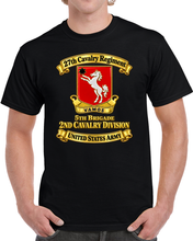 Load image into Gallery viewer, 27th Cavalry Regiment - DUI - 5th Brigade, 2nd Cavalry Division - United States Army - 3D - Enhanced T Shirt
