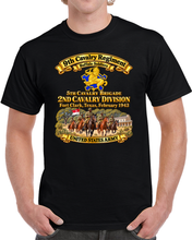Load image into Gallery viewer, 9th Cavalry Regiment - DUI - Buffalo Soldiers - 5th Bde, 2nd Cavalry Div - United States Army - Ft Clark Texas, Feb 1943 - 3D - Enhanced T Shirt
