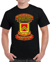 Load image into Gallery viewer, 999th Field Artillery Battalion - DUI - Never Die - From Harlem to Hitler - Utah Beach to Victory - WWII - 3D - Transparent T Shirt
