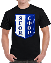 Load image into Gallery viewer, Army - Stabilization Force - Bosnia - Herzegovina (SFOR) SSI without Text - 3D - Enhanced T Shirt

