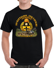 Load image into Gallery viewer, Army  - 1st Battalion, 5th Cavalry - Airmobile - Vietnam War w Helo Loading Scene - 3D - Enhanced T Shirt
