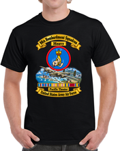 Load image into Gallery viewer, 98th Bombardment Squadron - Heavy - SSI - PAC SVC WWII - USAAF - w B24 Scene - 3D - Transparent T Shirt
