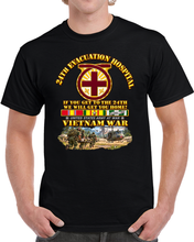 Load image into Gallery viewer, 24th Evacuation Hospital Medivac  - with VN SVC - Battle Scene - 3D - Transparent T Shirt
