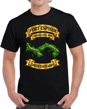 Load image into Gallery viewer, Army - Fort Espinar Panama map - Panama Canal Zone - United States Army - 3D - Transparent T Shirt
