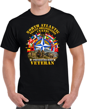 Load image into Gallery viewer, NATO - Polished NATO Veteran - with flags - Military Scene - 3D - Transparent T Shirt
