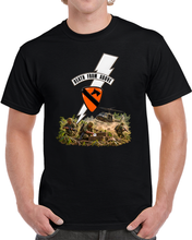Load image into Gallery viewer, 1st Cavalry Div - Death Card - VN - with Vietnam Scene - 3D - Transparent T Shirt
