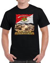 Load image into Gallery viewer, 3rd ACR - Brave Rifles Cavalry - Regimental Colors with Tal Afar, Iraq 2005 - Operation Restoring Rights - 3D - Transparent T Shirt
