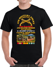 Load image into Gallery viewer, 4th Military Police Co, - Iron Guardians - 4th Infantry Div - Vietnam Veteran w VN Service - Convoy Protection Scene - 3D - transparent T Shirt
