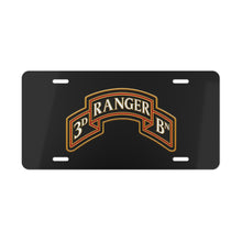 Load image into Gallery viewer, License Plate - Army - 3rd Ranger Battalion - Ranger Scroll - 3D - Enhanced
