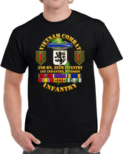 Load image into Gallery viewer, Vietnam Combat Veteran - 2nd Bn, 28th Inf 1st Inf Div - VN SVC w bronze star w OLC - 4 Stars  - 3D - Transparent T Shirt
