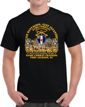 Load image into Gallery viewer, Army - E Co 1st Bn 61st Infantry (BCT) - 165th Inf Bde Ft Jackson SC - with Training Scene - 3D - Transparent T Shirt
