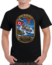 Load image into Gallery viewer, Navy - USS Pueblo Attack-Defense Commemorative Patch - 3D - Enhanced T Shirt

