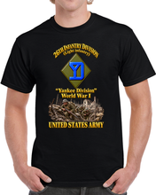 Load image into Gallery viewer, Army - 26th Infantry Division - Light Infantry - Yankee Division - United States Army - World War I - 3D - Enhanced T Shirt
