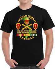 Load image into Gallery viewer, Army - Vietnam Combat Veteran w 6th Bn 77th Artillery DUI -25th Infantry Div - 3D - Transparent T Shirt
