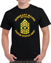 Load image into Gallery viewer, Sergeant Major - SGM - Retired - 3D - Transparent T Shirt
