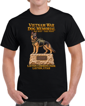 Load image into Gallery viewer, Vietnam War Dog Memorial - Dogg Man - Take Point - Layton, Utah - Colorized - 3D - Enhanced T Shirt

