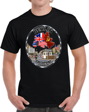 Load image into Gallery viewer, Berlin - Checkpoint Charlie - Oval - with Ck Pt Charlie Scene - 3D - Transparent T Shirt
