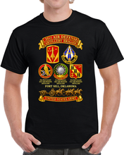 Load image into Gallery viewer, 31st ADA Bde, SSI - DUI with 3-2 ADA, 4-3 ADA, 5-5 ADA - Ft Sill Casion - United States Army - 3D - Transparent T Shirt
