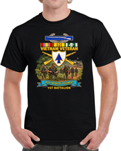 Load image into Gallery viewer, Army - 26th Infantry Regiment - DUI w Br - Ribbon - TOP - 1st Bn w CIB VN SVC -Phuoc Vinh - Patrol -  3D - Transparent T Shirt
