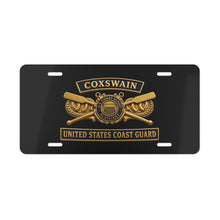 Load image into Gallery viewer, License Plate - USCG - Coxswain - Auxiliary w txt - 3D - Enhanced
