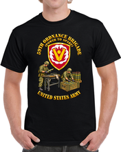 Load image into Gallery viewer, Army - 59th Ordnance Brigade - SSI - Power to Spare - Ammo Handlers - 3D - Transparent T Shirt
