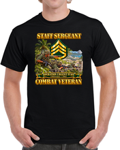 Load image into Gallery viewer, Army - Staff Sergeant - SSG - Combat Veteran - Operation Urgent Fury - Grenada - 1983-  3D - Transparent T Shirt
